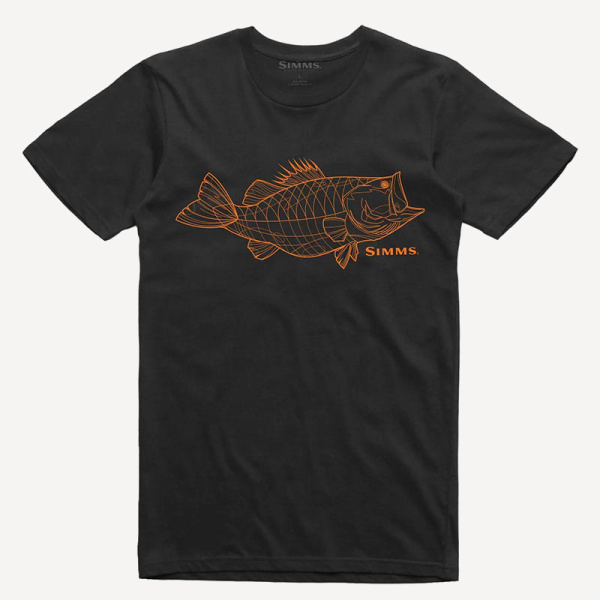 Футболка Simms Bass Line T-Shirt (Мужской; XL; Black)